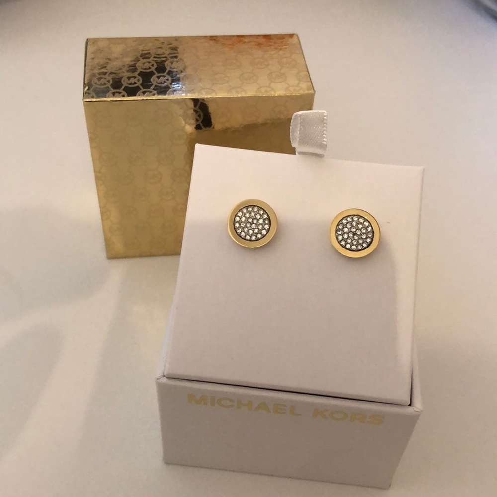 Michael Kors Gold Pavé Brilliance studs